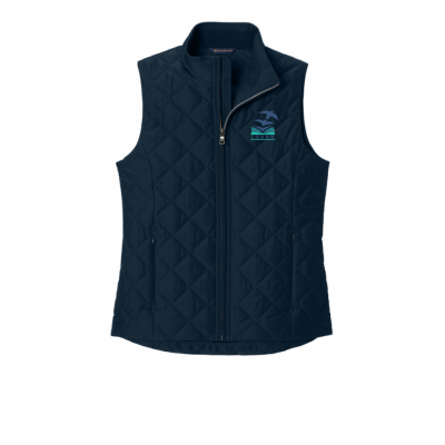 LK12 Ladies Quilted Vest Navy