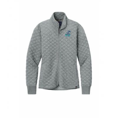 LK12 Ladies Diamond Quilted Full Zip Grey