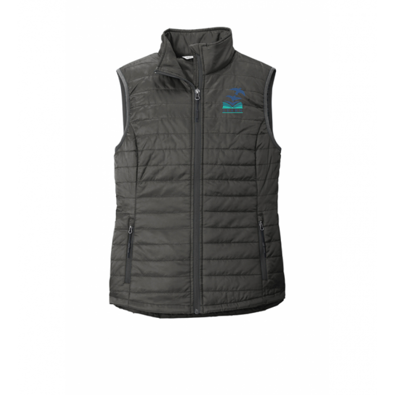 LK12 Ladies Puffy Vest Grey
