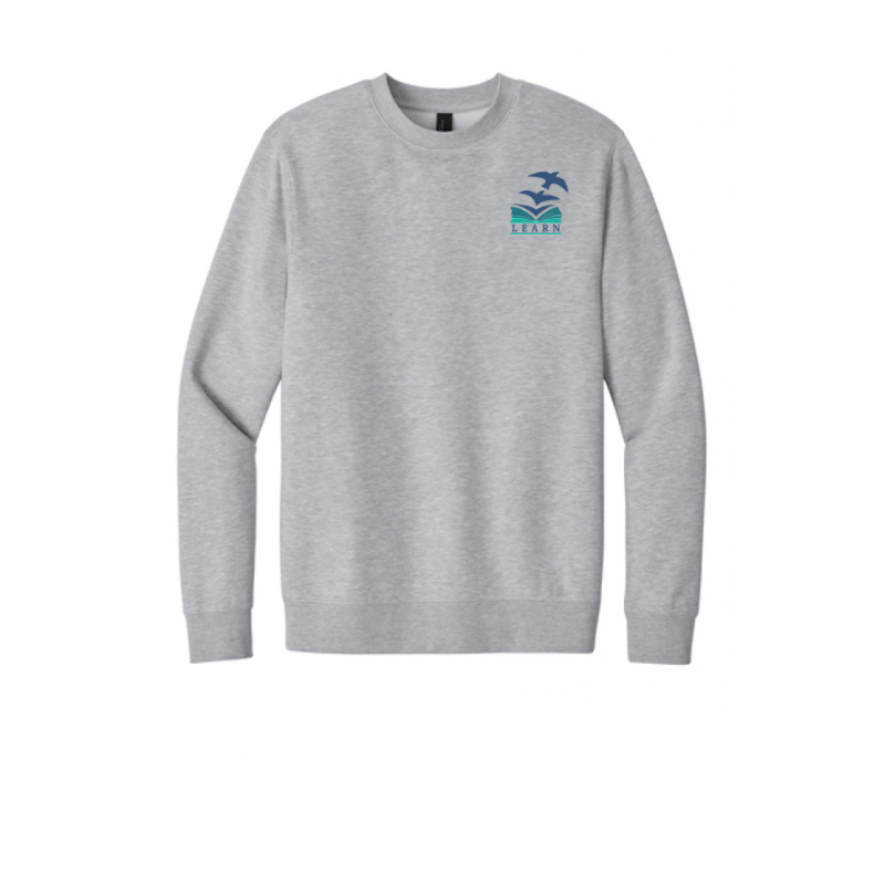 LK12 Unisex Fleece Crewneck Grey