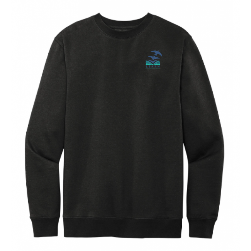 LK12 Unisex Fleece Crewneck Black