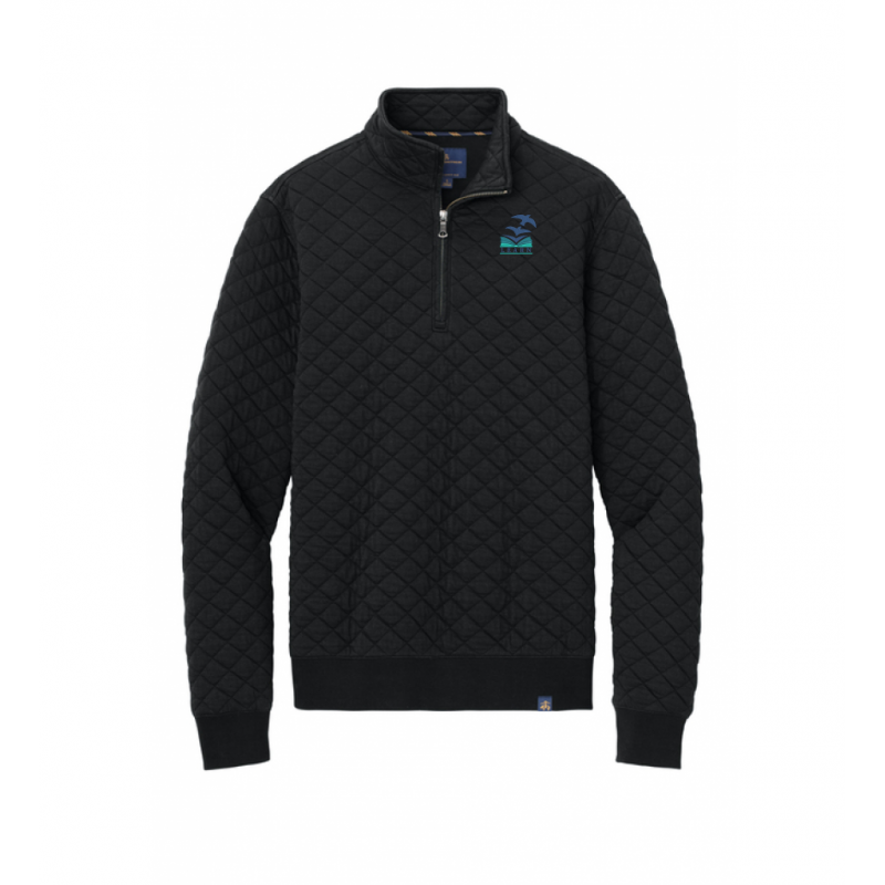 LK12 Diamond Quilted 1/4 Zip Black